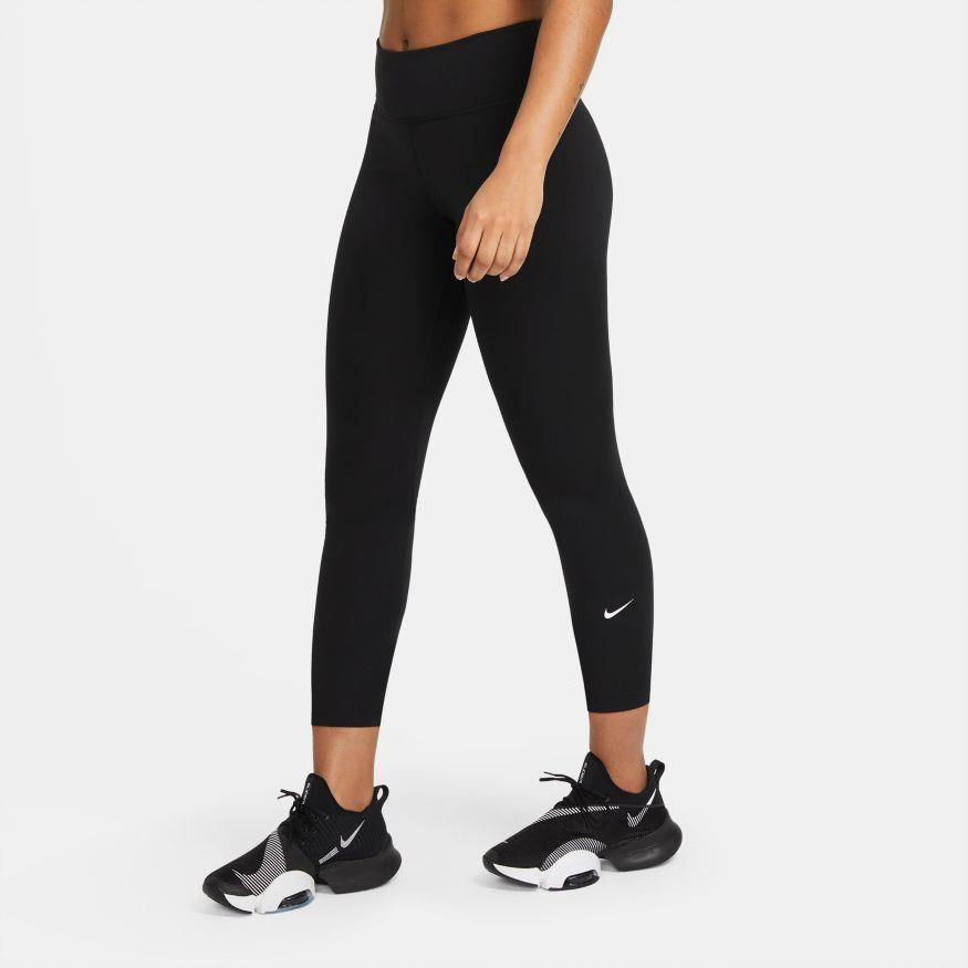 Picture of NIKE ONE WOMEN'S MID-RISE CROP  L Black