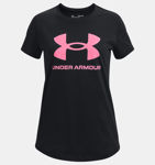 Picture of UA SPORTSTYLE LOGO SS  S Black/pink
