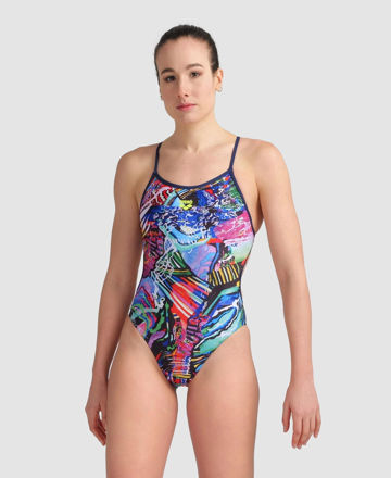 Picture of W SWIMSUITLACE BACK ALLOVER
