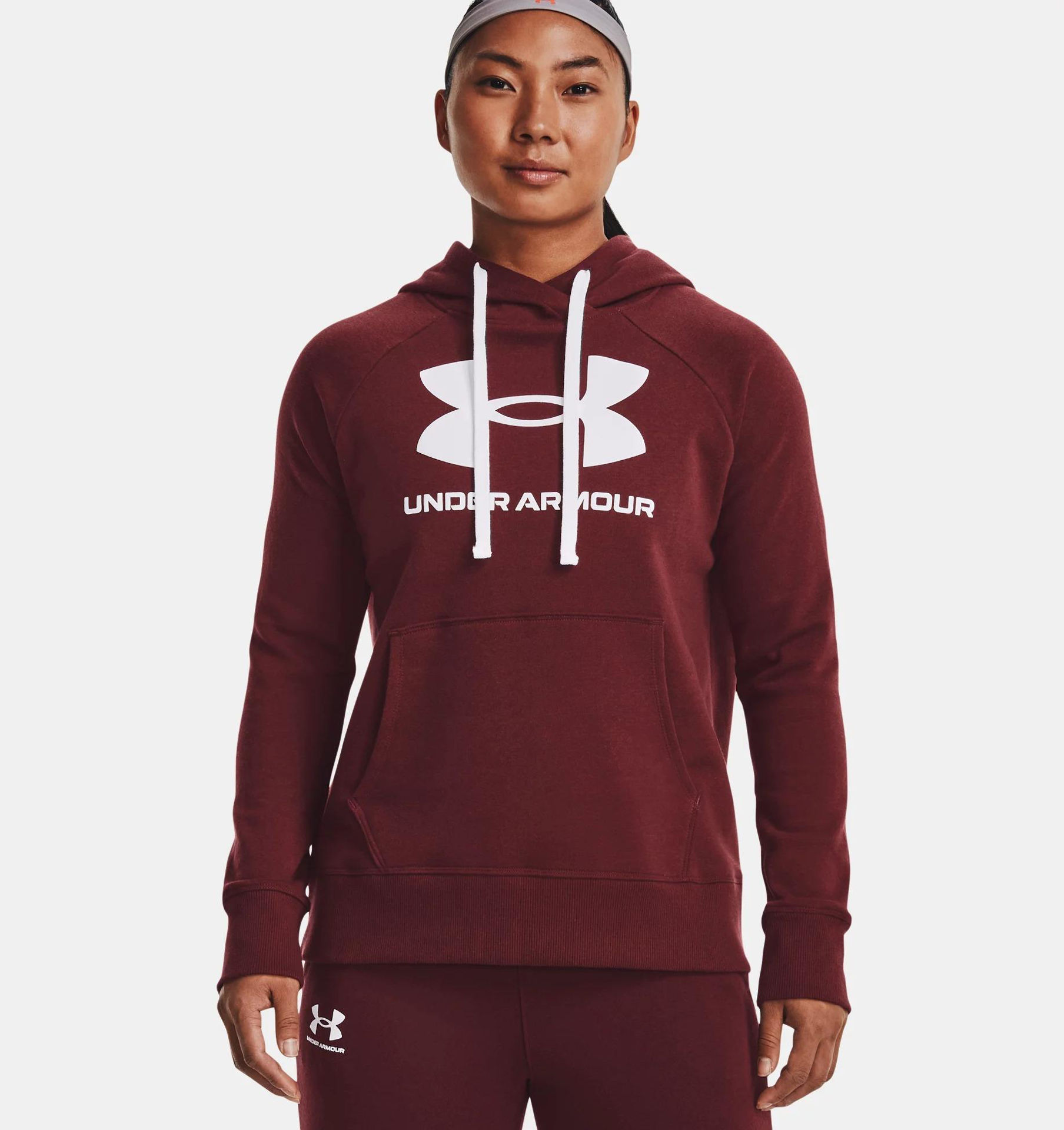 Picture of RIVAL FLEECE LOGO HOODIE  XS Burgundy
