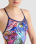 Picture of W SWIMSUITLACE BACK ALLOVER  42 Multicolour