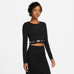 Picture of W NSW CROP TAPE LS TOP  L Black