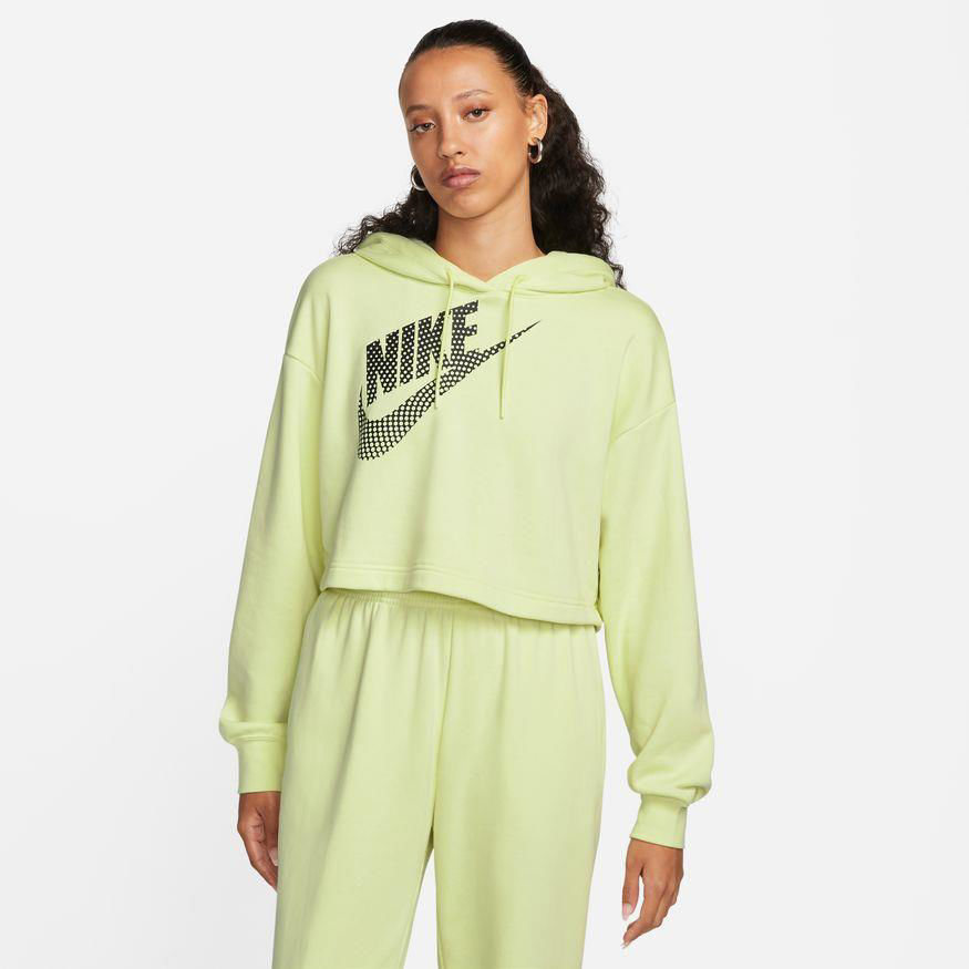 Picture of W NSW FLC PO HOODIE CROP DNC  XS Yellow