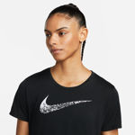 Picture of W NK SWOOSH RUN SS TOP  S Black