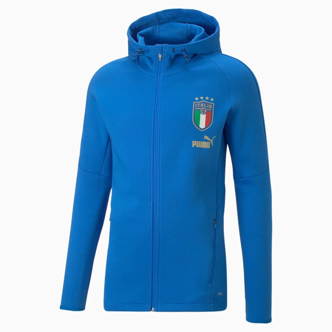 Picture of FIGC PLAYER CASUALS HOODED JKT  XS Blue