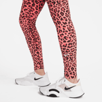 Picture of W NK ONE DF HR TGHT LEOPARD  XS Black/pink