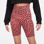 Picture of W NK ONE 7IN SHORT LEOPARD AO  S Black/pink