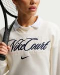 Image de NIKE COURT FLEECE CREW SWEAT-SHIRT  M Blanc/bleu
