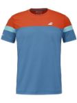 Image de CREW NECK TEE  L Bleu/orange