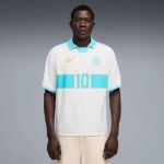 Image de MAILLOT OM KING RETRO  S Blanc/turquoise