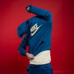 Image de NIKE CLUB HOODIE  L Bleu pétrole