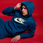 Image de NIKE CLUB HOODIE  S Bleu pétrole