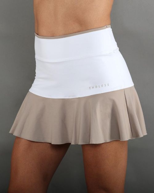 Image de JUPE LACE  L Blanc/brun