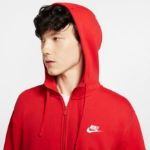 Image de M NSW CLUB HOODIE FZ BB  L Rouge