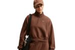 Image de WMNS STUDIO FLEECE CROP PULLOVER  M Brun