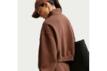 Image de WMNS STUDIO FLEECE CROP PULLOVER  XS Brun