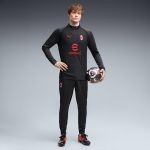 Image de ACM TRAINING 1/4 ZIP TOP  L Noir/rouge