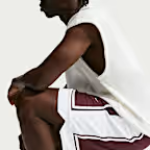 Image de SHORT DE BASKET 15 CM DRI-FIT  M Blanc/bordeaux